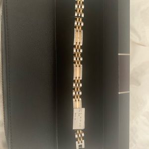 Men's Diamond Two-Tone Link Bracelet